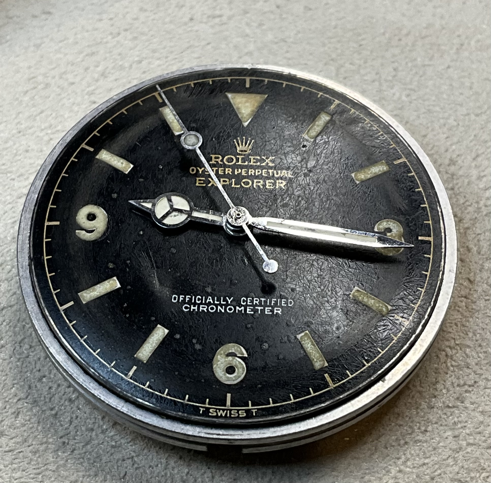 The Explorer 1 dial as received — 